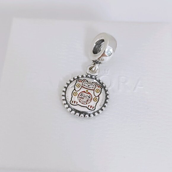 Pandora China Japanese Maneki Neko Cat Good tune Dangle Charm Bead S925 Silver - Picture 3 of 8